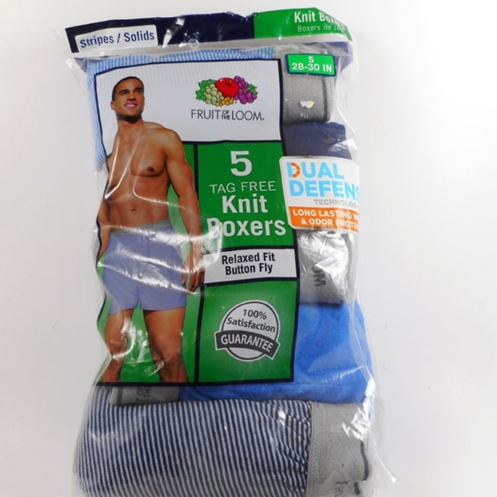 Fruit Loom Relaxed Fit Men Boxers 5 Pack New.